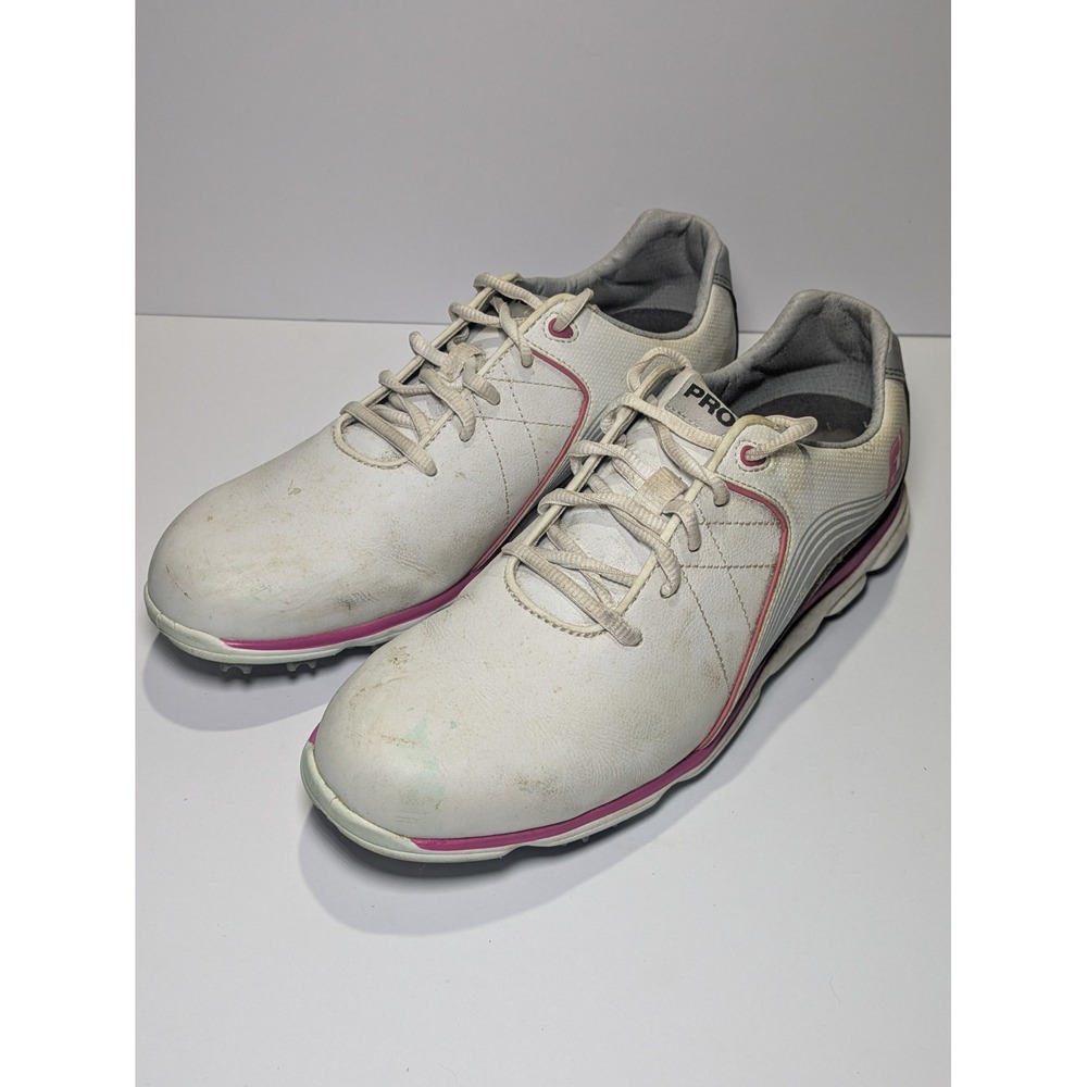 FootJoy Pro SL Womens Golf Shoes White Pink Spikeless Trainer 98101 9.5 M